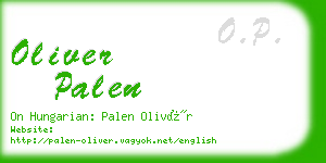 oliver palen business card